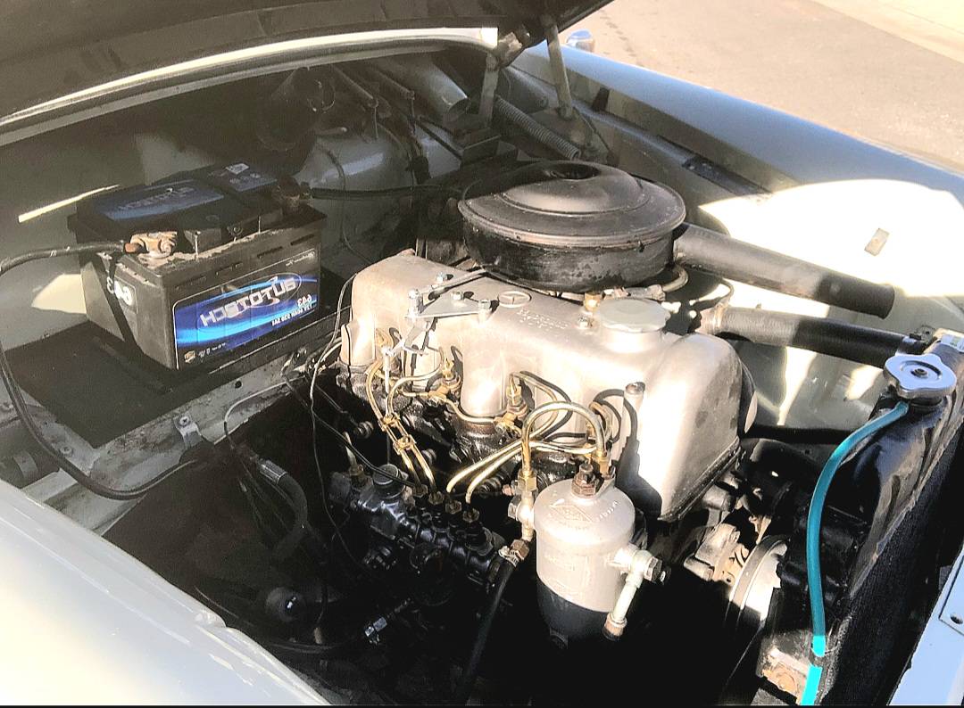 Detailed view of a Mercedes-Benz engine